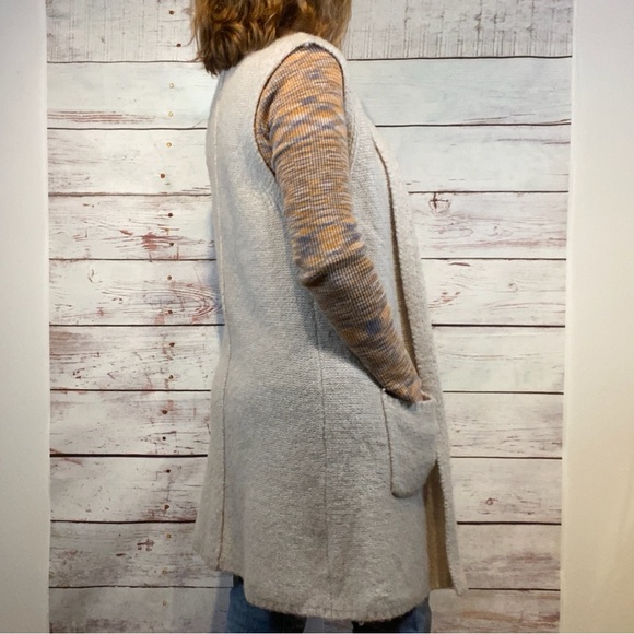 Tahari • Open Duster Cardigan Sweater Vest XS - Picture 3 of 16